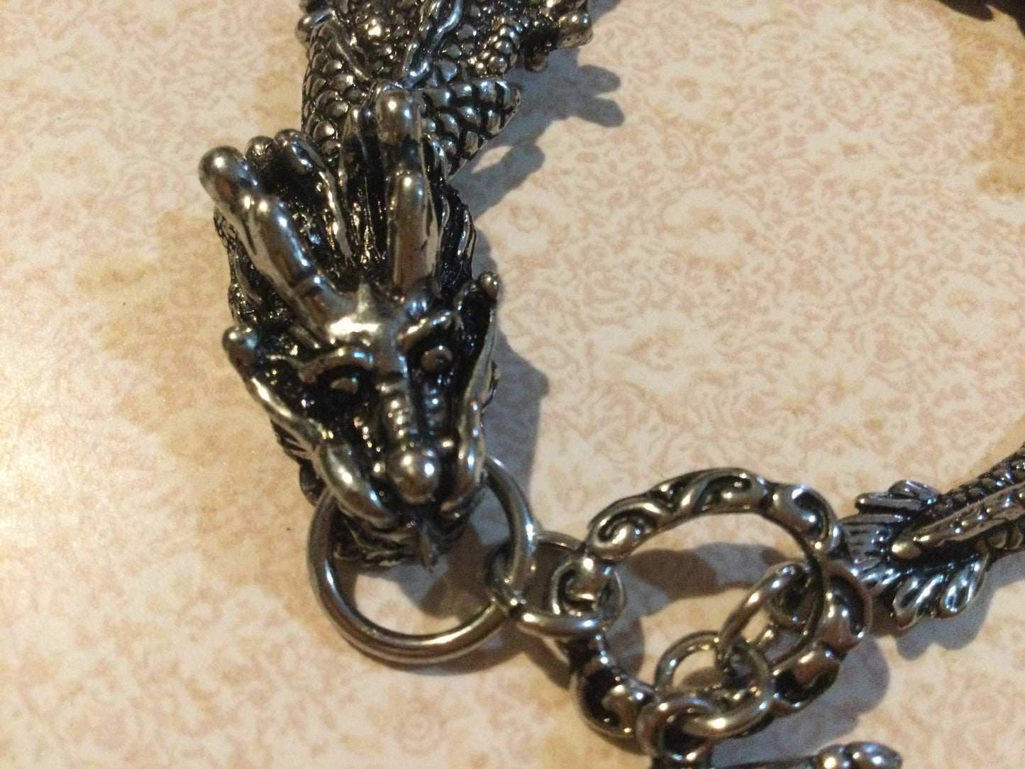 Vtg Silvertone Dragon Bracelet