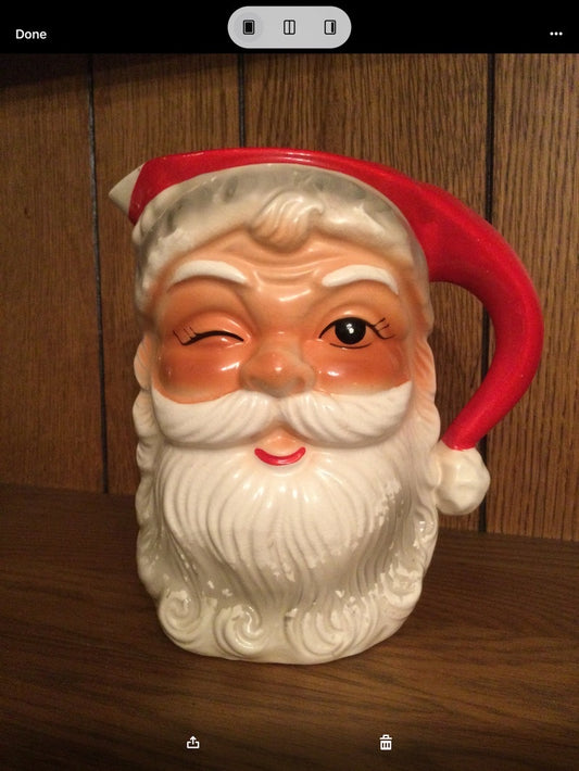 Brinn’s Winking Santa Pitcher