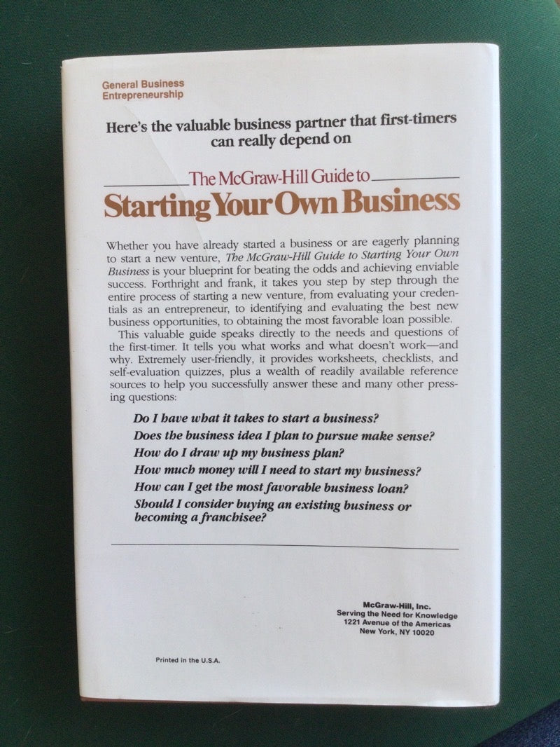 Book Starting Your Own Business by Stephen C. Harper