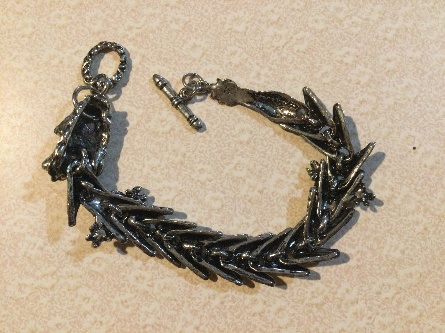 Vtg Silvertone Dragon Bracelet