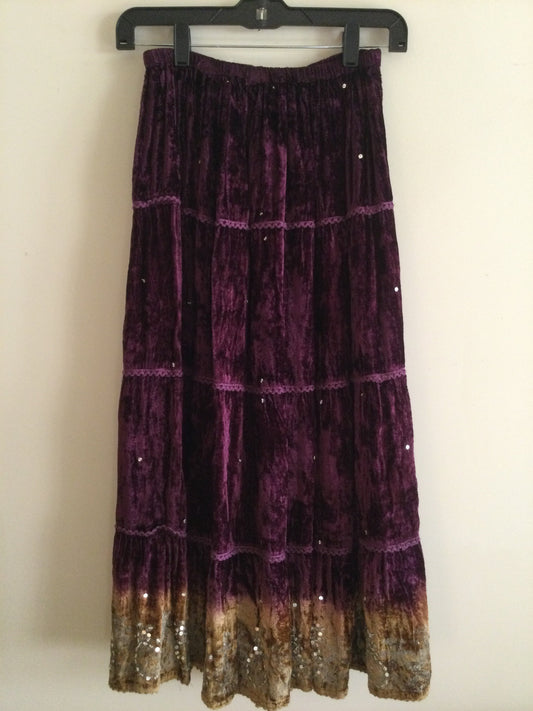 (ZZ#)Dresses- Hippie Skirt Purple Velvet SOLD!