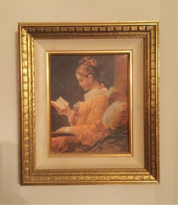 (H#) Truart Vtg  Picture ‘A Young Girl Reading’