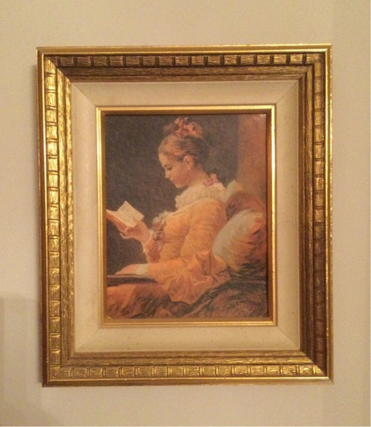 (H#) Truart Vtg  Picture ‘A Young Girl Reading’