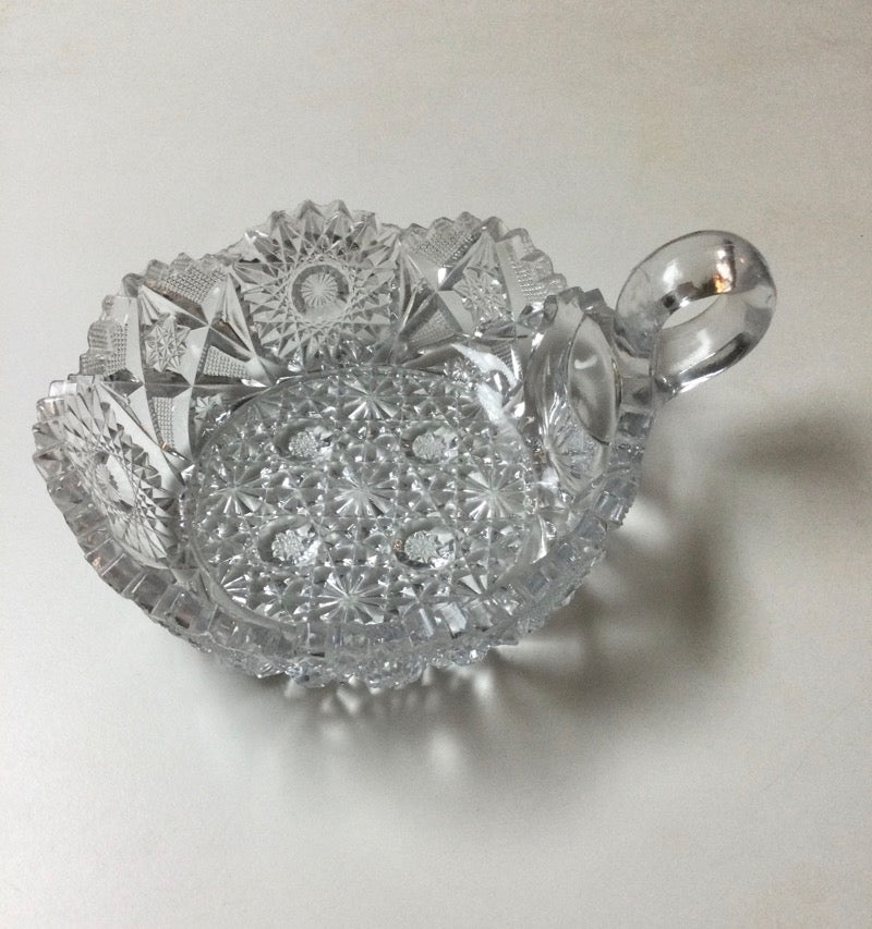 Cut Crystal Dish Vtg