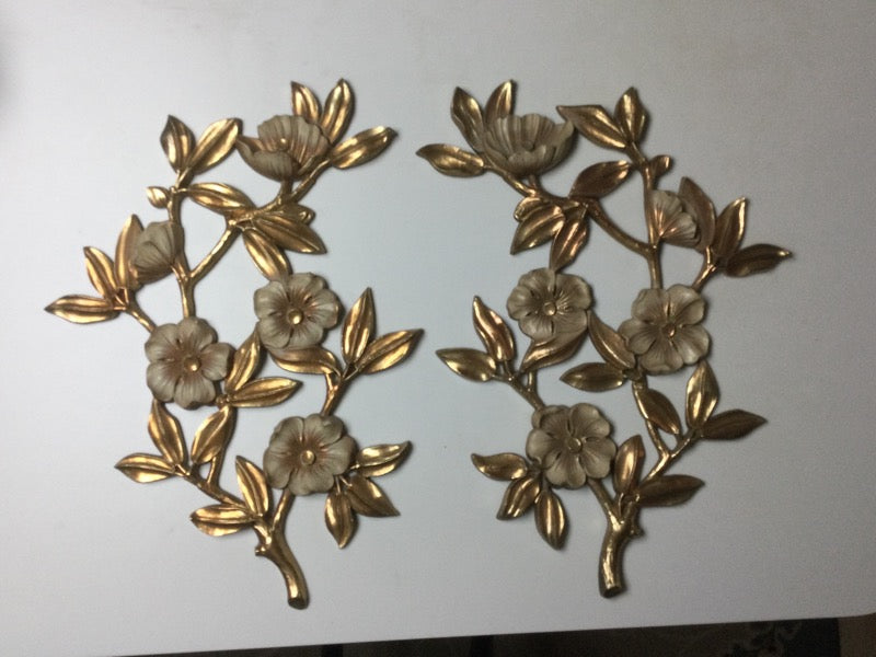 (H#)Syroco Magnolia Wall Plaques 1960’s