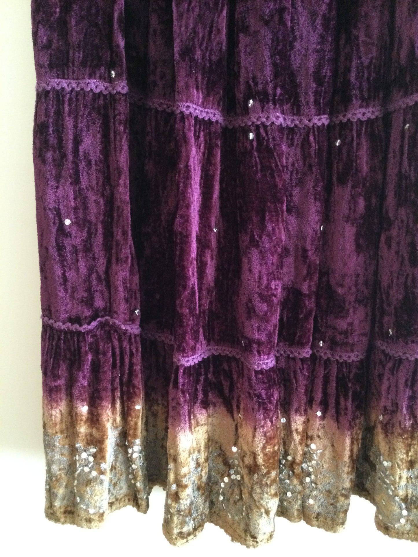 (ZZ#)Dresses- Hippie Skirt Purple Velvet SOLD!