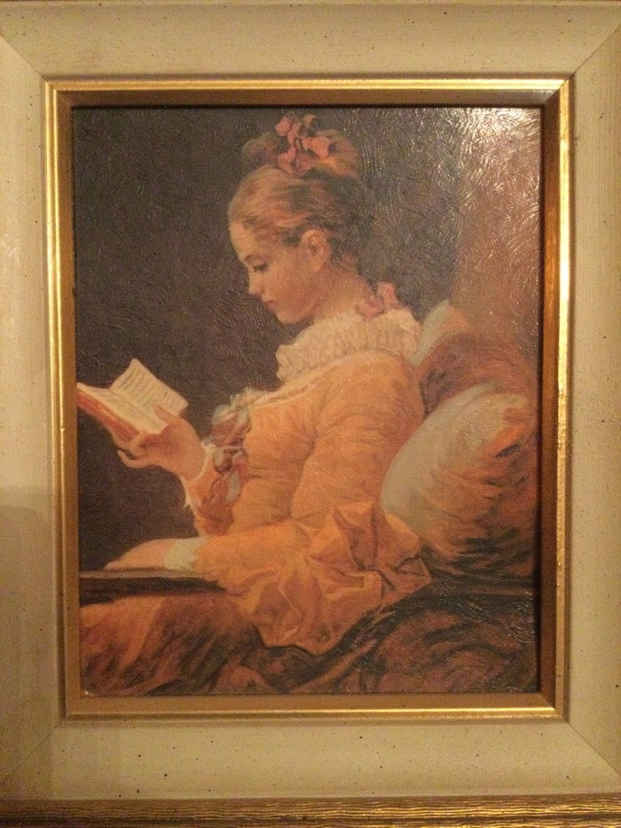 (H#) Truart Vtg  Picture ‘A Young Girl Reading’