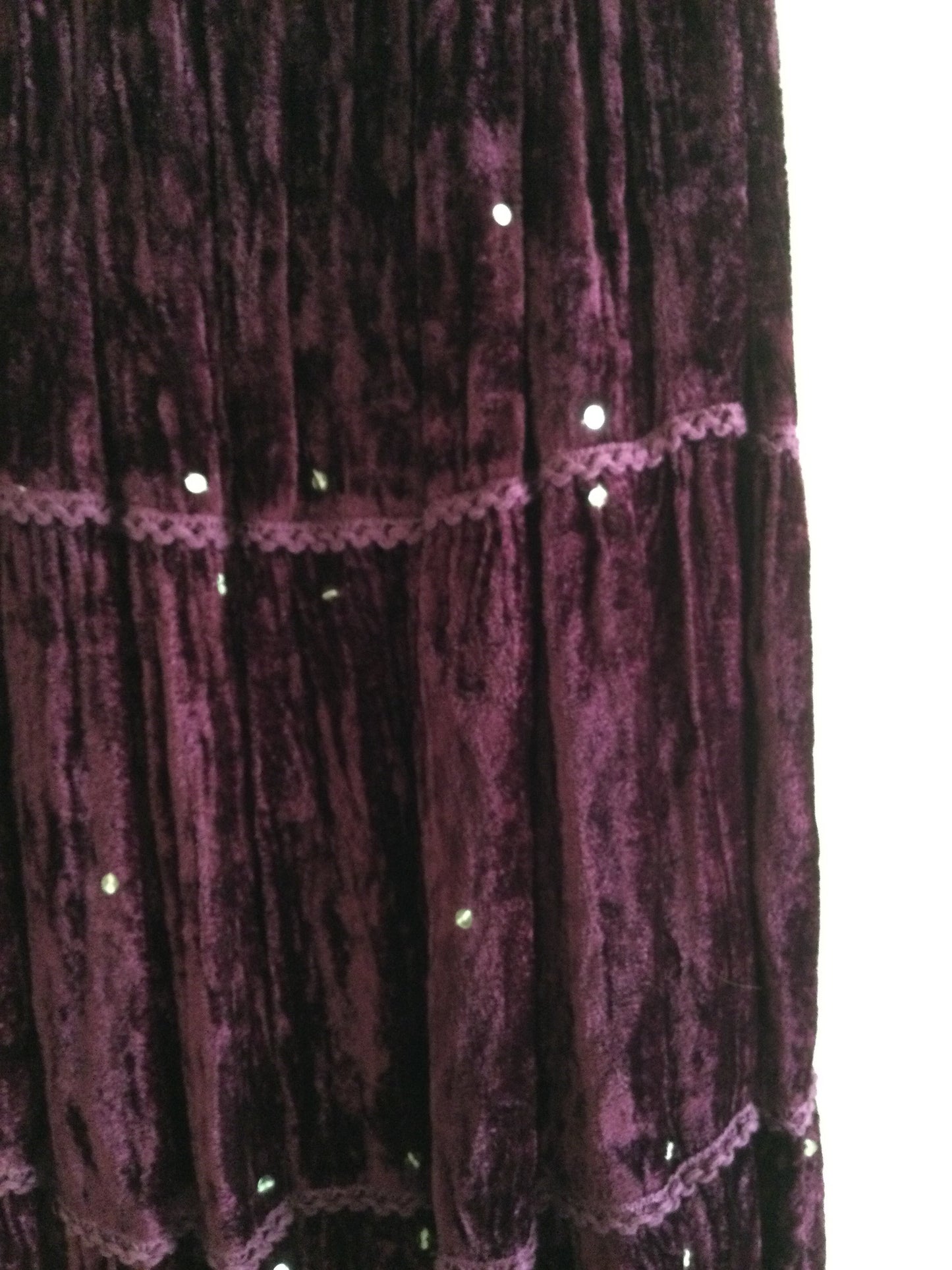 (ZZ#)Dresses- Hippie Skirt Purple Velvet SOLD!