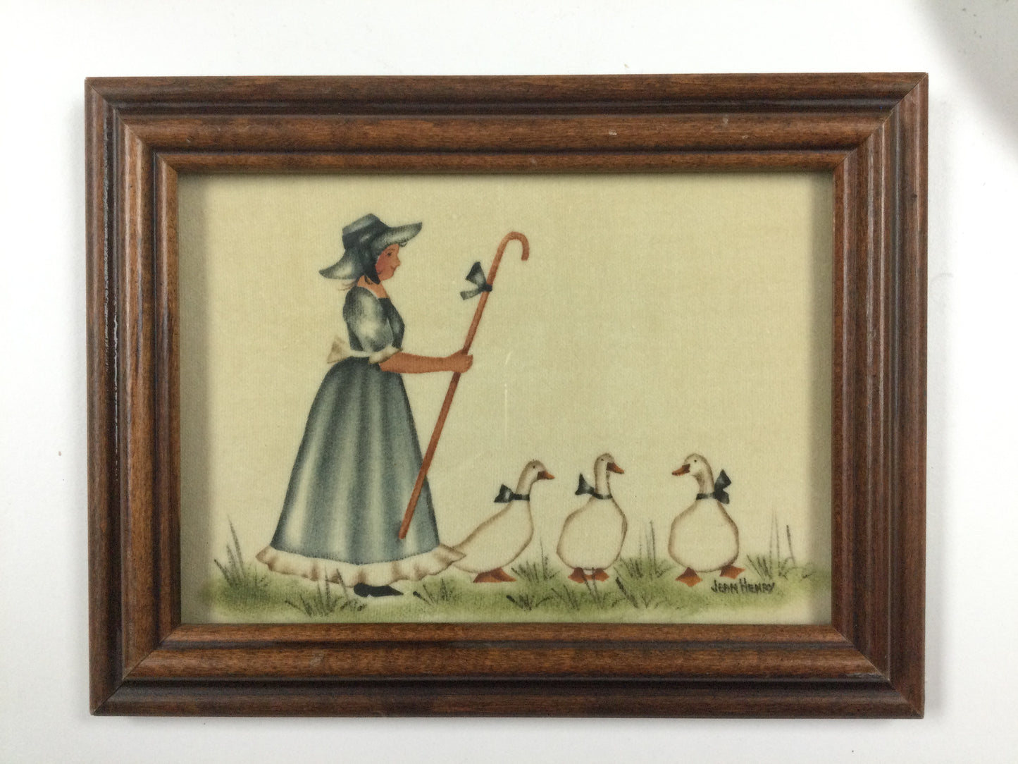 (H#) Jean Henry Folk Art Theorum Painting Framed