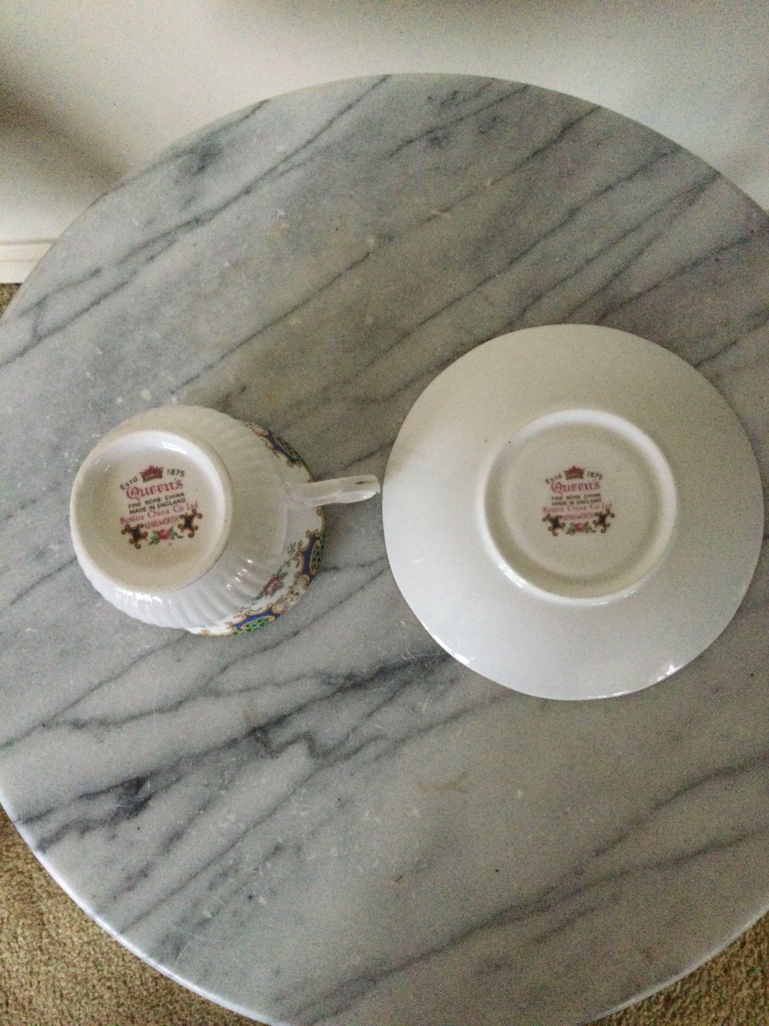 (DA#) Vintage Queen's Rosina Bone China Teacup & Saucer