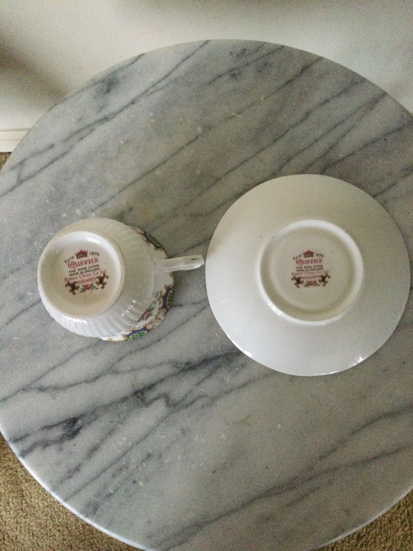 (DA#) Vintage Queen’s Rosina Bone China Teacup & Saucer