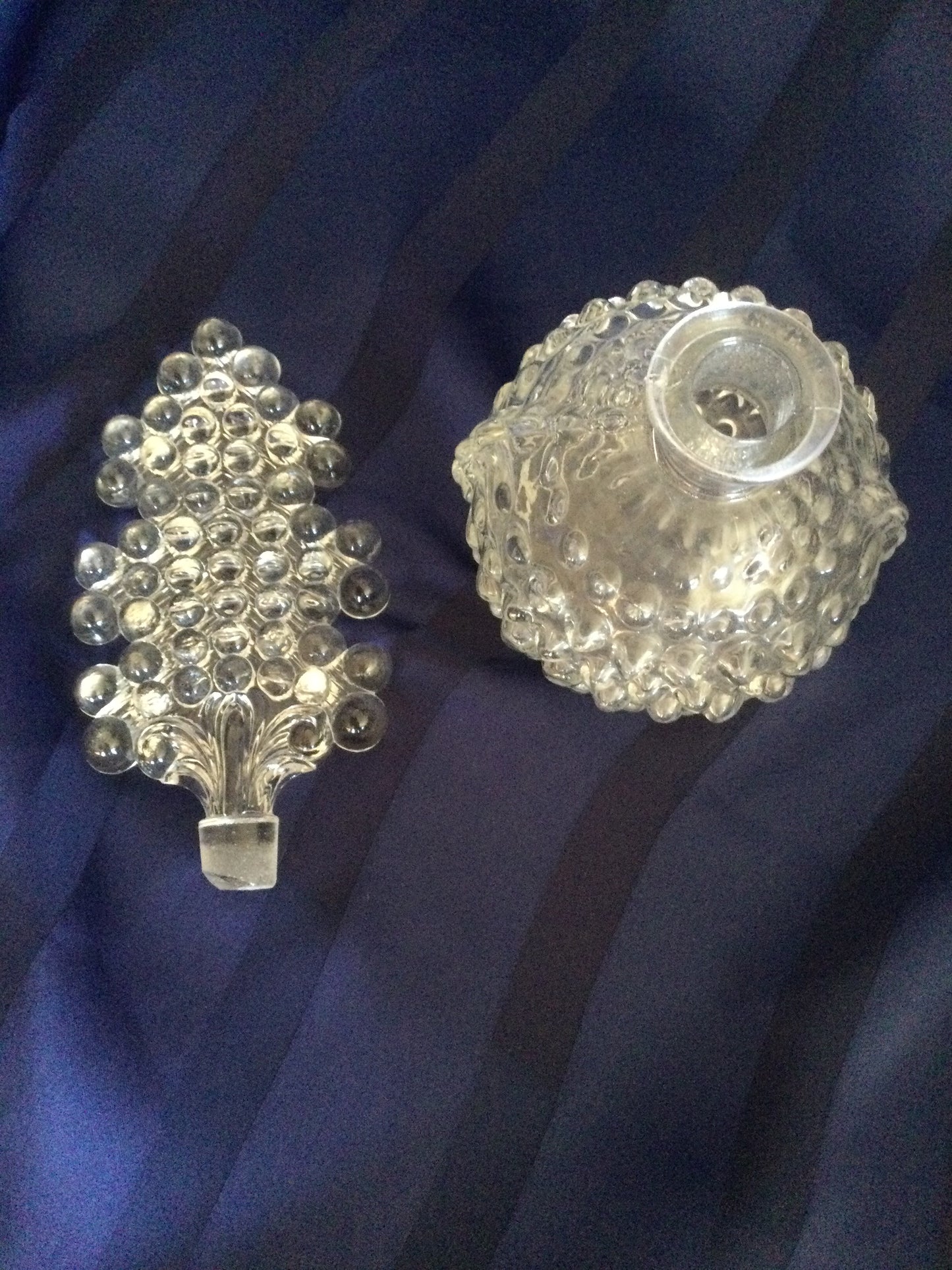 (EA#) Glass Hobnail Perfume Dresser Bottle 1950’s