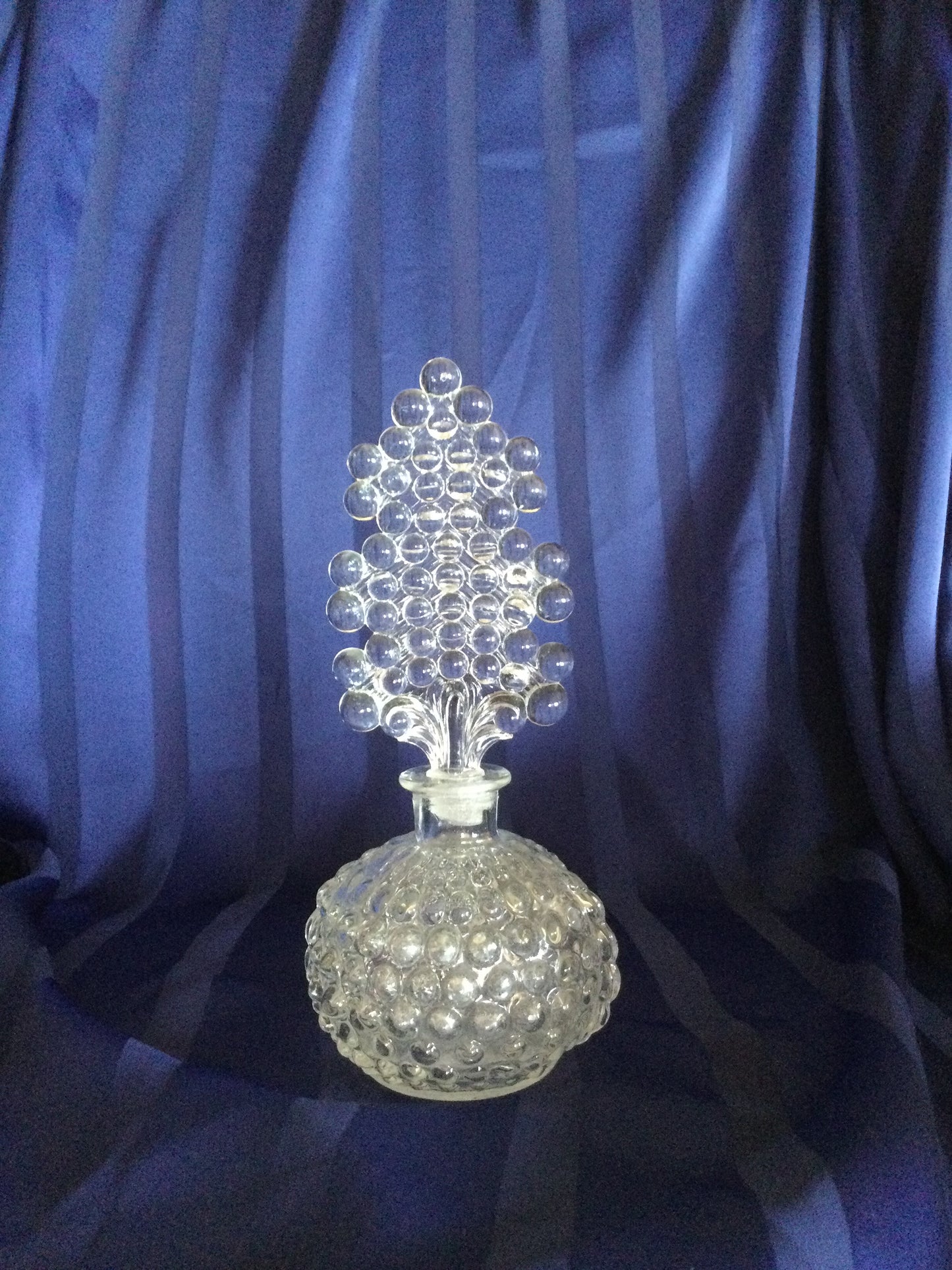 (EA#) Glass Hobnail Perfume Dresser Bottle 1950’s